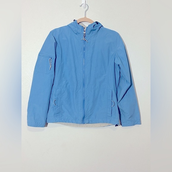 Columbia Light Blue Hooded Jacket Size Small Casual - Picture 1 of 10